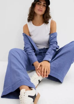 Schlupfhose aus luftigem Musselin