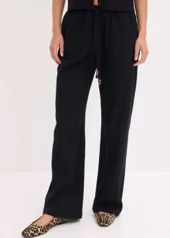 Schlupfhose aus strukturiertem Crinkle