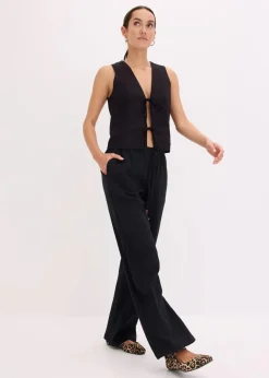 Schlupfhose aus strukturiertem Crinkle