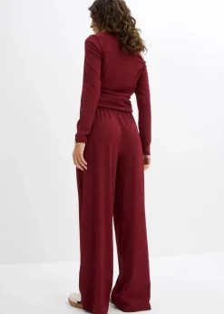 Schlupfhose aus strukturiertem Crêpe