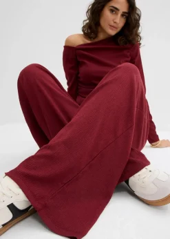 Schlupfhose aus strukturiertem Crêpe