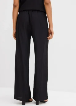 Schlupfhose aus strukturiertem Viskose-Mix