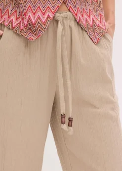 Schlupfhose aus strukturiertem Crinkle