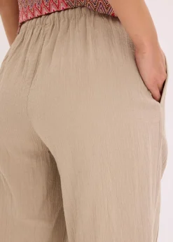 Schlupfhose aus strukturiertem Crinkle