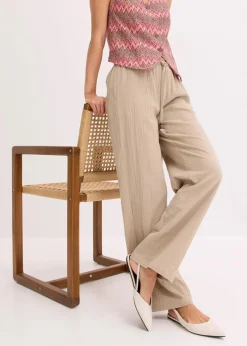 Schlupfhose aus strukturiertem Crinkle