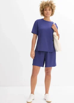 Schlupf-Shorts aus Borkencrepe