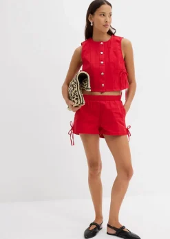 Schlupf-Shorts aus elastischem Baumwoll-Mix