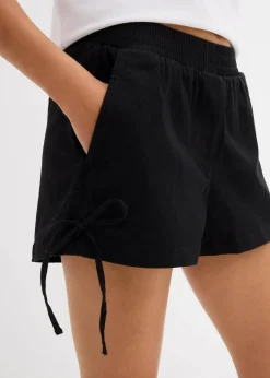 Schlupf-Shorts aus elastischem Baumwoll-Mix