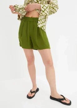 Schlupf-Shorts aus luftigem Crêpe