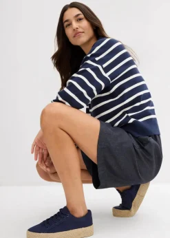 Schlupf-Shorts mit kühlendem Leinenanteil