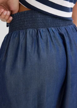 Schlupf-Shorts mit Smockbund