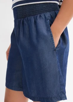 Schlupf-Shorts mit Smockbund