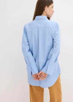 Schluppenbluse aus reiner Baumwolle