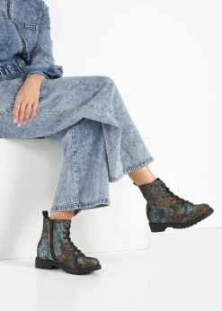 Schnürboots mit floralem Muster