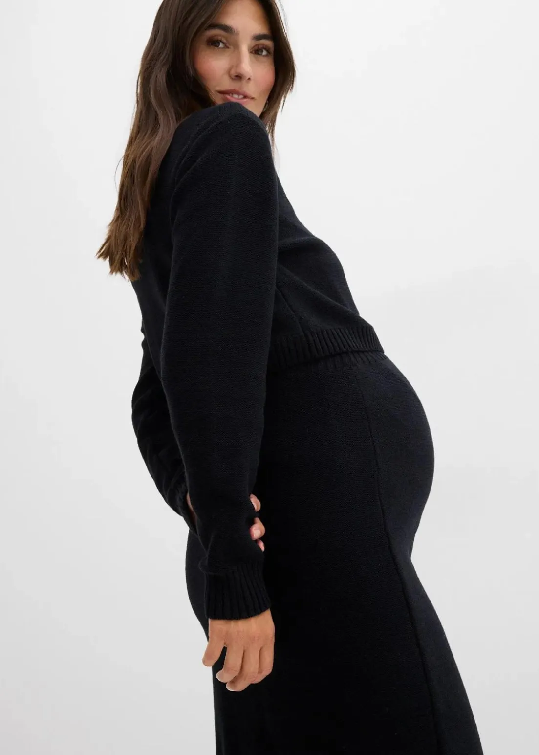 Set aus Pullover und Rock für die Schwangerschaft und danach aus Bio-Baumwolle (2. tlg Set)