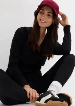 Set aus Umstands-Wickelshirt mit bequemer Leggings (2-tlg.Set)