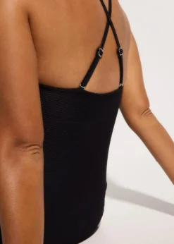 Shape Badeanzug aus Strukturware mittlere Formkraft