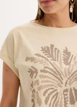 Shirt aus Baumwolle mit Nietenapplikation