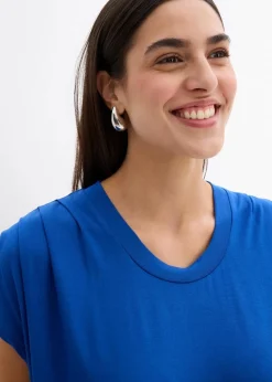 Shirt aus fließendem Viskose-Mix