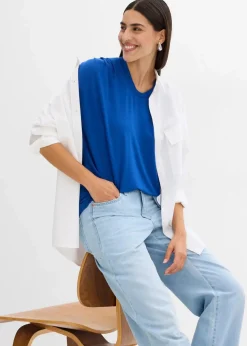 Shirt aus fließendem Viskose-Mix