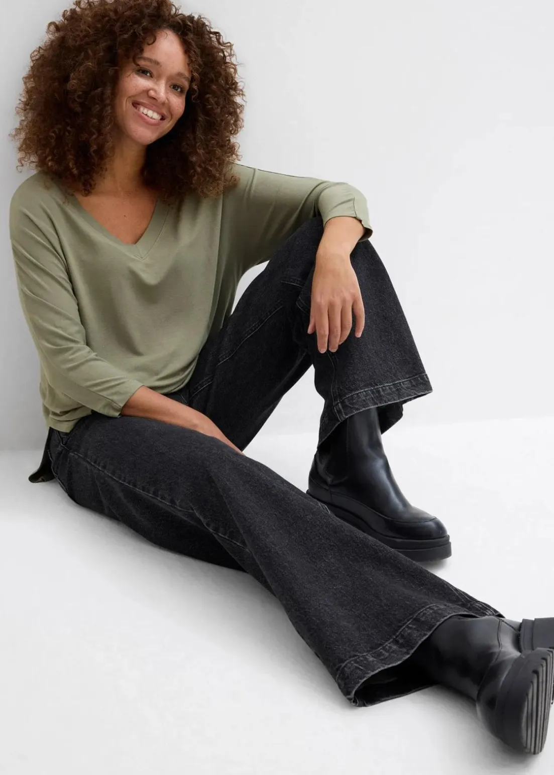 Shirt aus fließendem Viskose-Mix