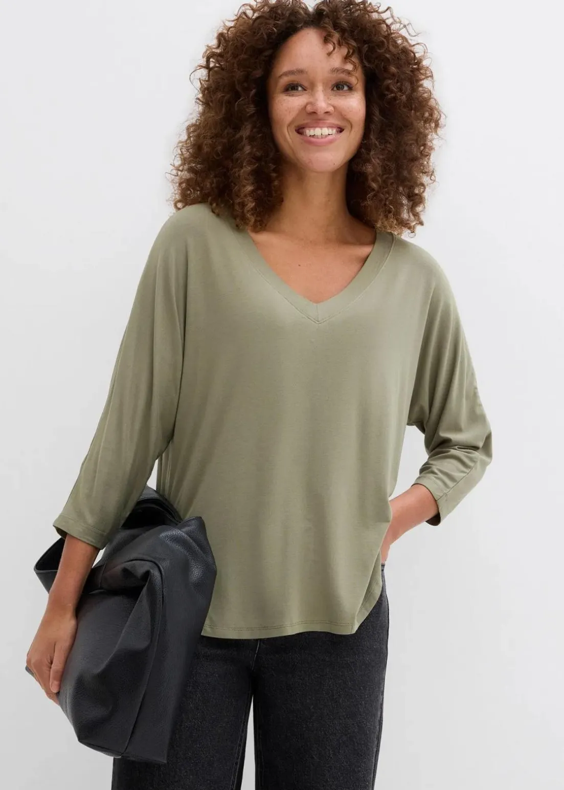 Shirt aus fließendem Viskose-Mix