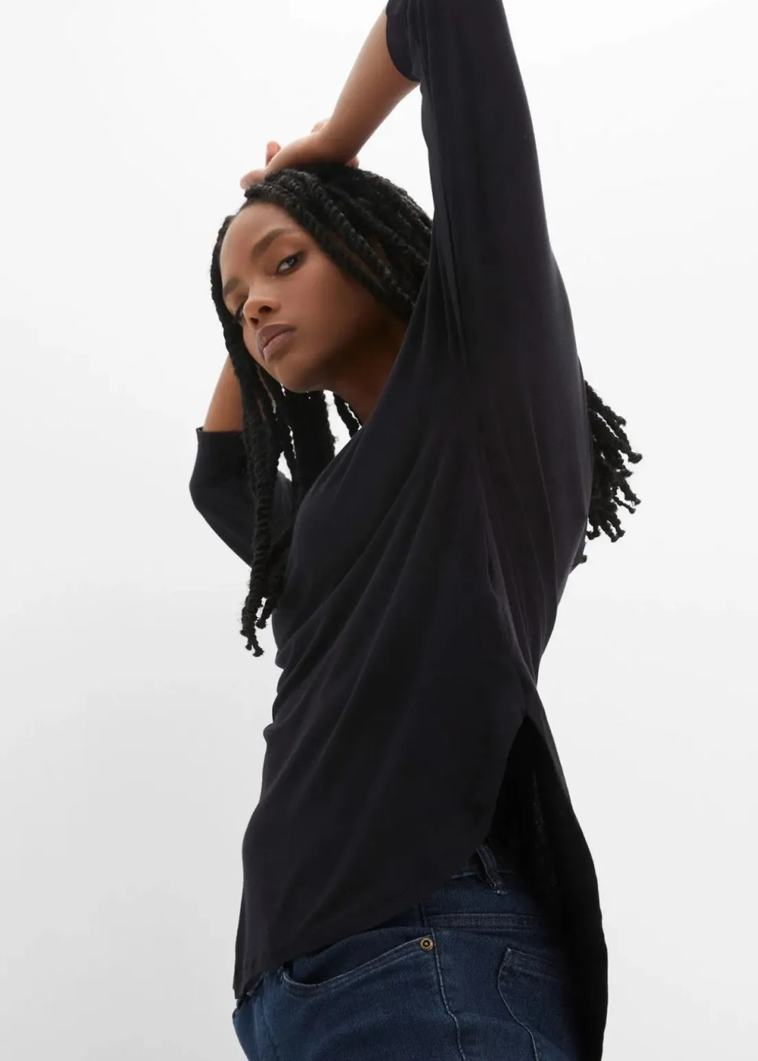 Shirt aus fließendem Viskose-Mix