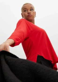 Shirt aus fließendem Viskose-Mix