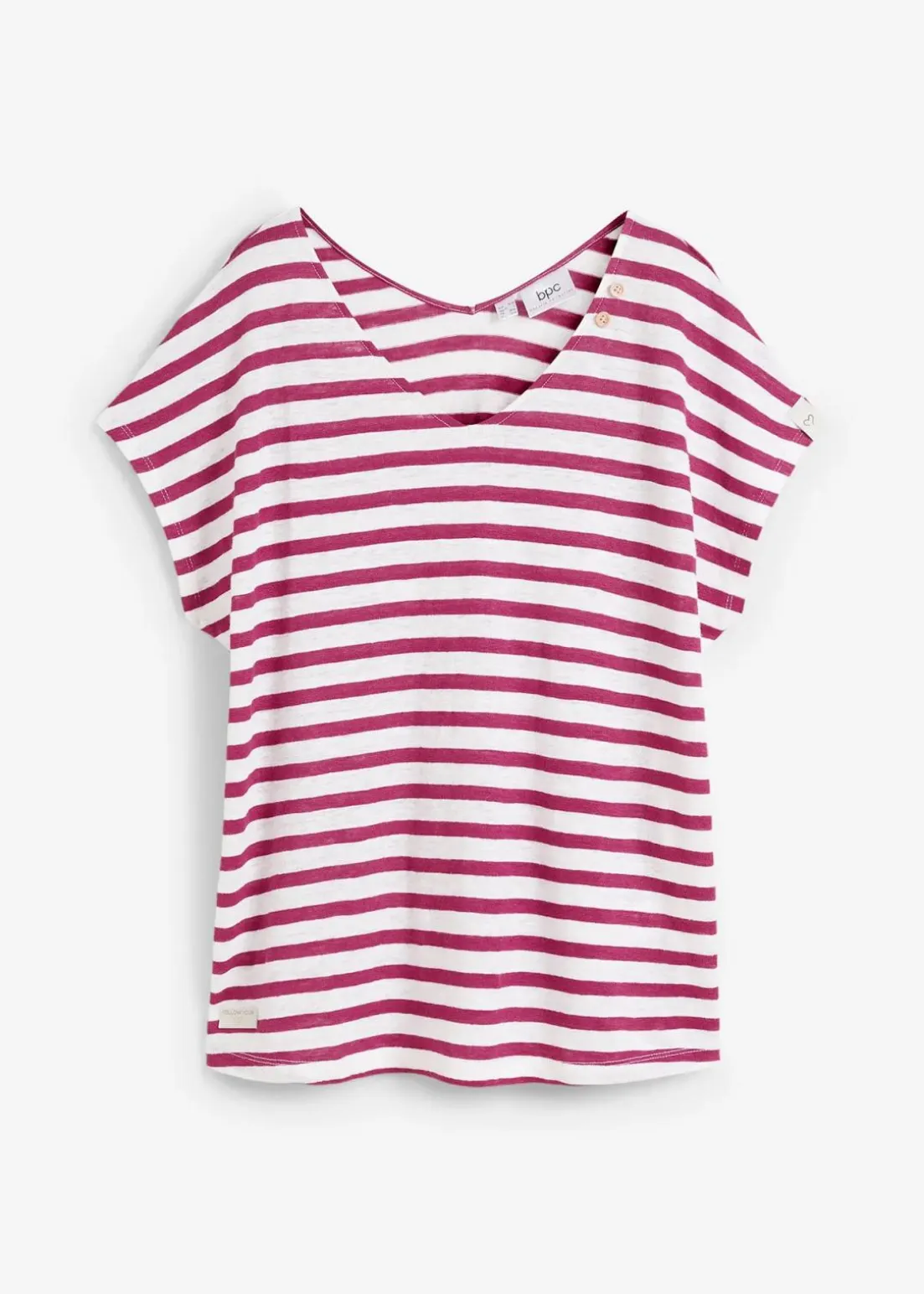 Shirt aus reinem Leinen mit Fledermausärmeln