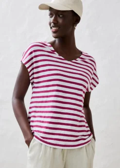 Shirt aus reinem Leinen mit Fledermausärmeln