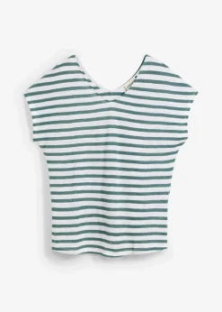 Shirt aus reinem Leinen mit Fledermausärmeln