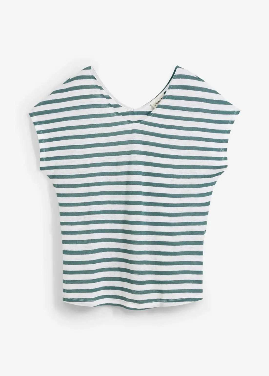 Shirt aus reinem Leinen mit Fledermausärmeln