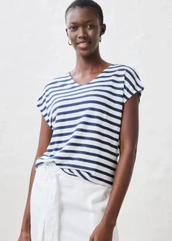 Shirt aus reinem Leinen mit Fledermausärmeln