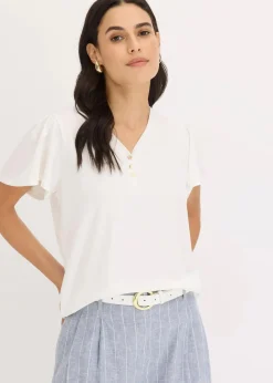 Shirt aus Viskose mit Knöpfen