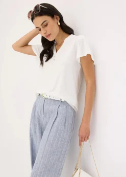 Shirt aus Viskose mit Knöpfen