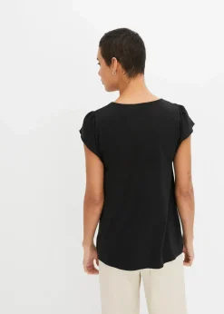 Shirt in Viskose-Baumwoll-Mix