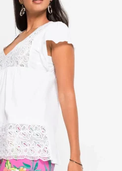 Shirt in Viskose-Baumwoll-Mix