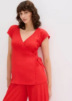 Shirt in Wickeloptik