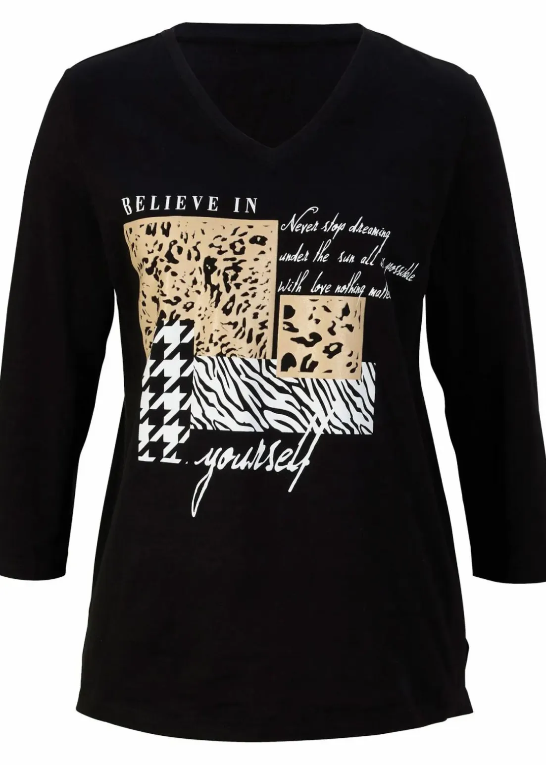 Shirt mit 3/4 Ärmel