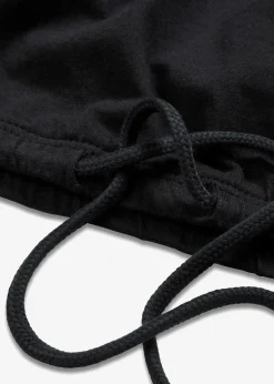 Shirt mit Bindedetail am Saum aus Baumwolle-Viskose-Mix