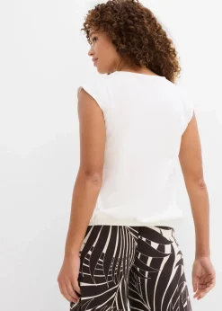 Shirt mit elastischem Bündchen