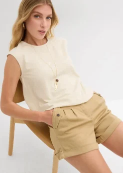 Shirt mit elastischem Bündchen