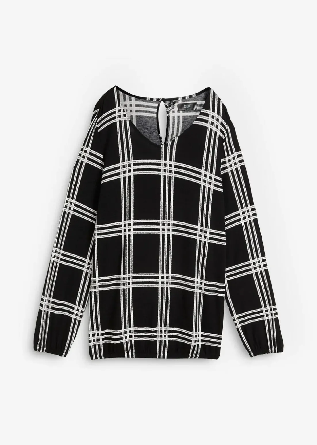 Shirt mit elastischem Saum, langarm