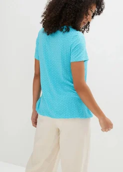 Shirt mit Gummizug, Kurzarm