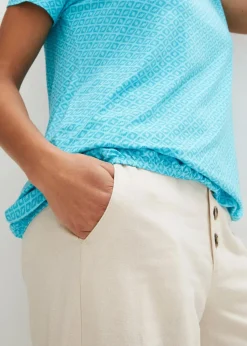 Shirt mit Gummizug, Kurzarm