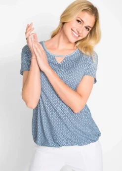 Shirt mit Gummizug, Kurzarm