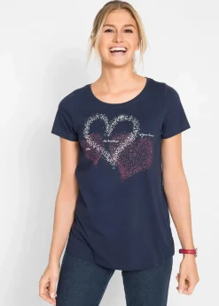 Shirt mit Herzdruck aus Bio-Baumwolle