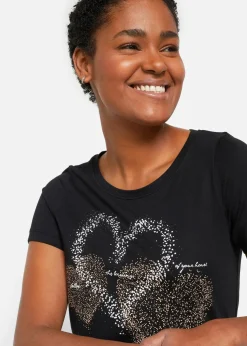 Shirt mit Herzdruck aus Bio-Baumwolle