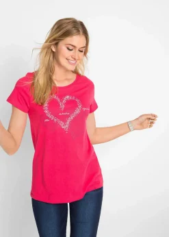 Shirt mit Herzdruck aus Bio-Baumwolle