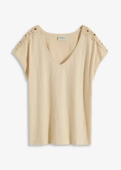 Shirt mit Häkeleinsätzen